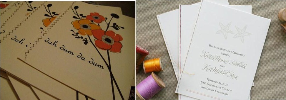 wedding programs the self stich 1 of 3 cherry blossom events