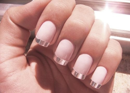 Metallic French Manicure