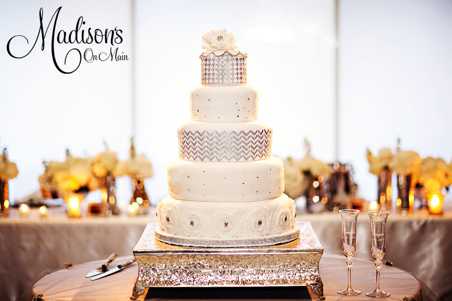 Chevron wedding Cake