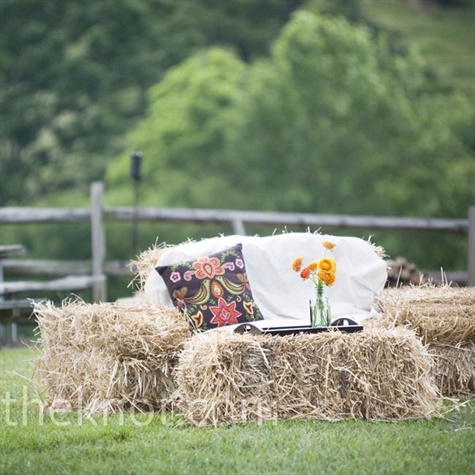 Hay bale lounge